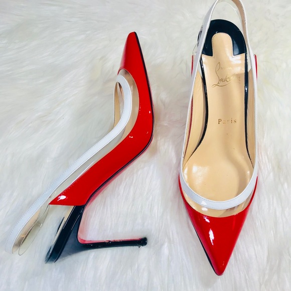 Christian Louboutin Shoes - Red White Black Clear PVC Louboutins